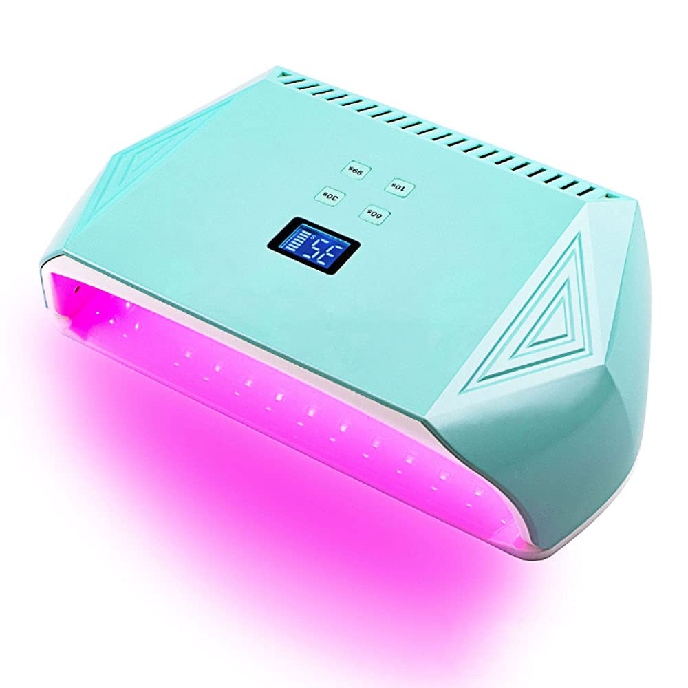 LKLNKVL Manicure lamp, 128W Wireless Led Nail Lamp, Cordless Dryer, 10000mAH Quick-drying Polish Curling Light,Pro Gel Art Tools for Home and Salon