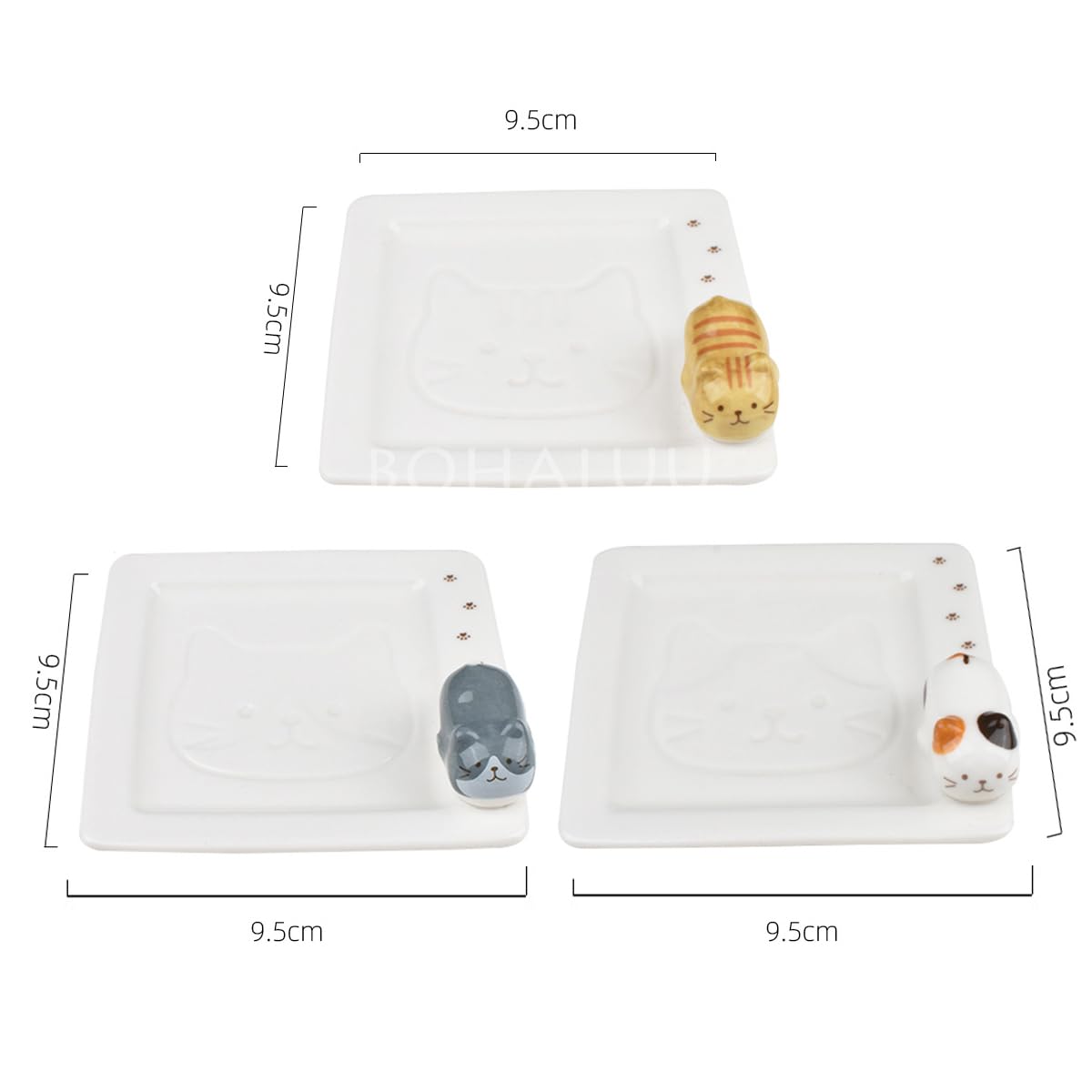 バビントンティールーム 猫の陶器灰皿 3点セット Amazon | BOHALUU(ボハル) 調味料皿 猫 3枚セット セラミック 猫柄 猫