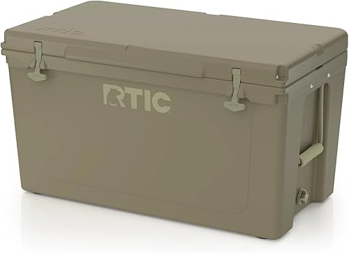 RTIC Caja de hielo portátil de 110 cuartos de galón con aislamiento duro para playa, bebidas, bebidas, campamento, picnic, pesca, barco, barbacoa