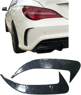 Gloss Carbon Black Rear Foot Bumper Spacer Fins