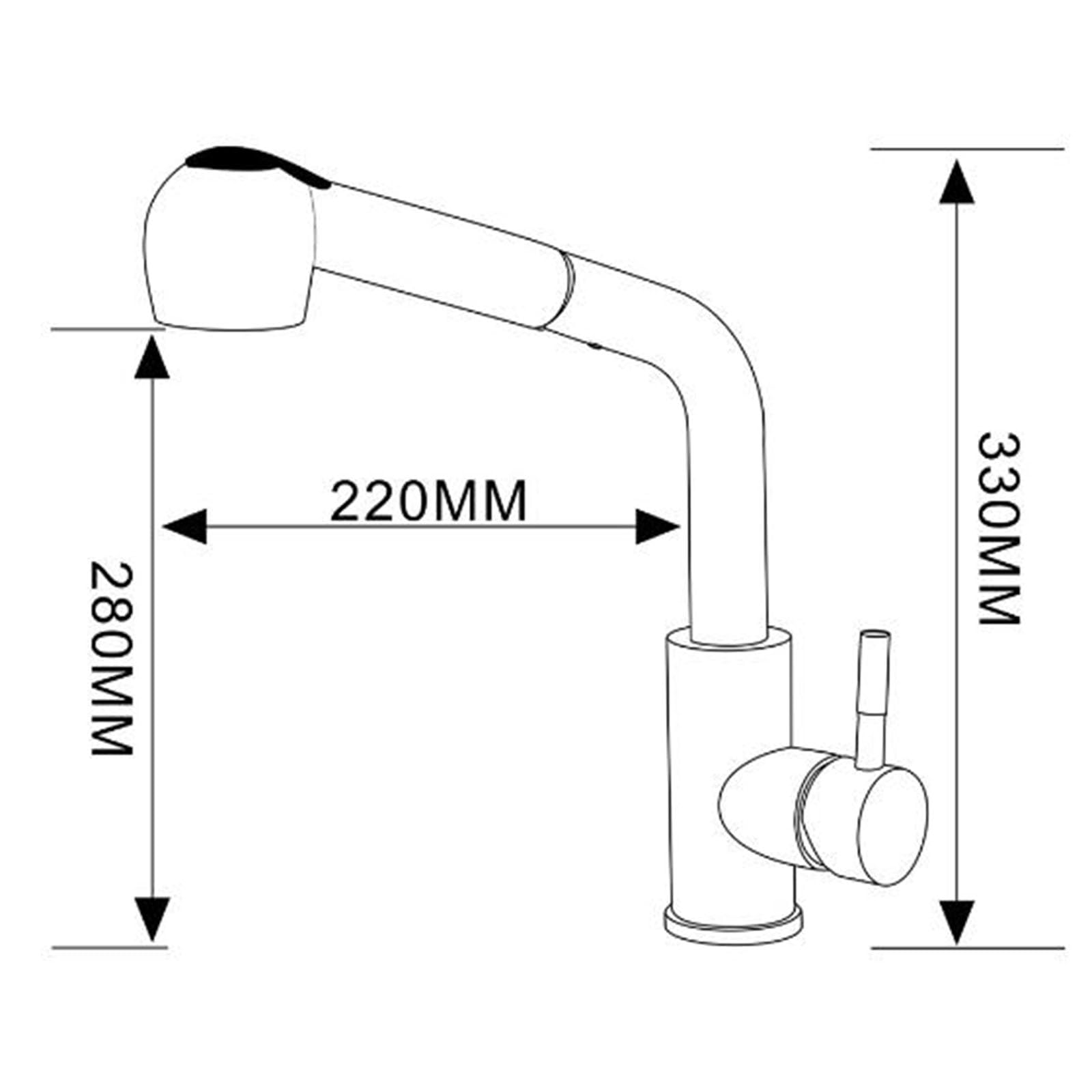 Kran kuchenny, wyciągany kemer kuchenny z prysznicem, krany kuchenne Kolor płatków owsianych ze stali nierdzewnej Mikser pojedyncza dźwignia 2
