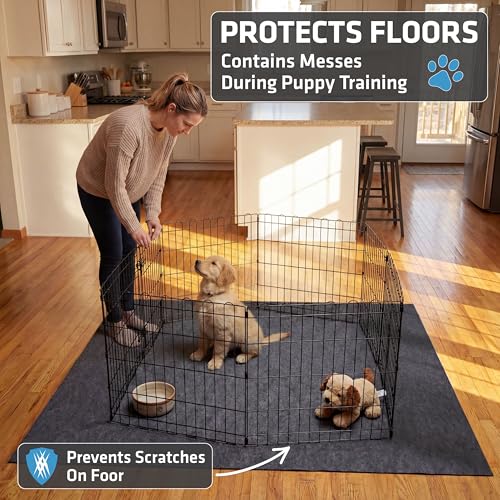 Image of Drymate Jumbo XXL Potty Pad, Dog Playpen Mat Whelping (60x74), Super Absorbent, Waterproof, Slip-Resistant, Machine Washable, Reusable Puppy Pad for Training, Incontinence, Crate, Kennel (USA Made)