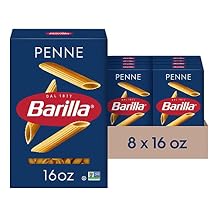 Barilla Penne Pasta, 16 oz. Box Pack of 8 - Non-GMO, Made with Durum Wheat Semolina - Kosher Certified