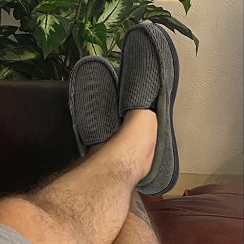 Image of ULTRAIDEAS Men's Breathable Moc Slippers Memory Foam | Machine Washable,Indoor Outdoor Non Slip,Slip On Loafer Shoes,Gift for Father