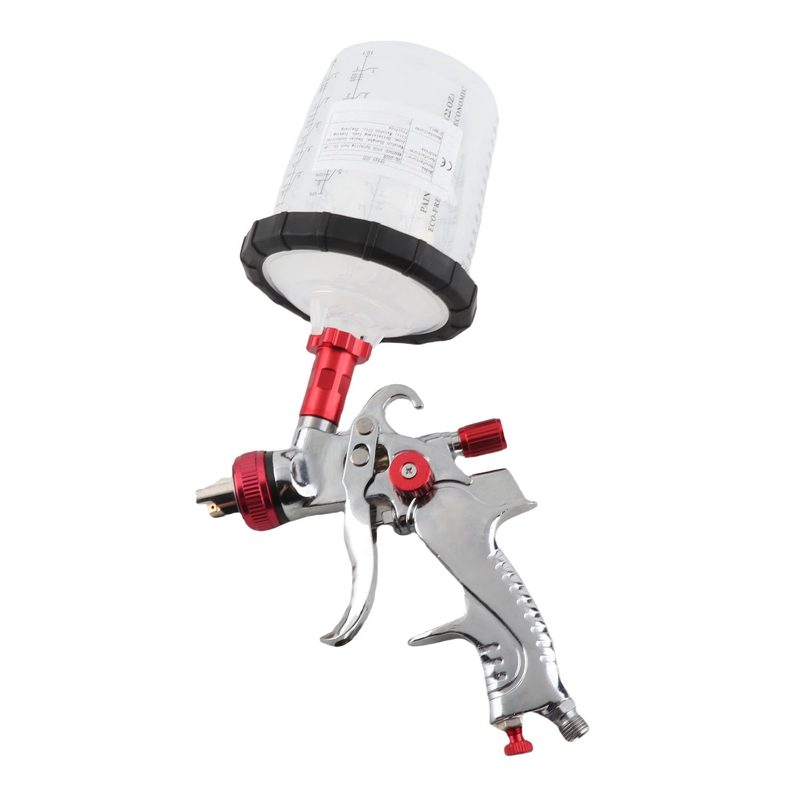 Urządzenie do Natryskiwania Farby, Profesjonalny Pistolet Natryskowy HVLP 600 Ml do Malowania Samochodów, 1,4 1,7 2,0 Mm 3 Regulowane Dysze do Natryskiwania Farby Powietrznej,