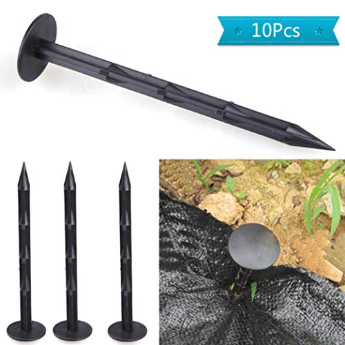 Plastic 20cm Ground Stakes 10Pcs Ground Anchors Garden Securing Pegs Landscape Edging Anchoring Spikes