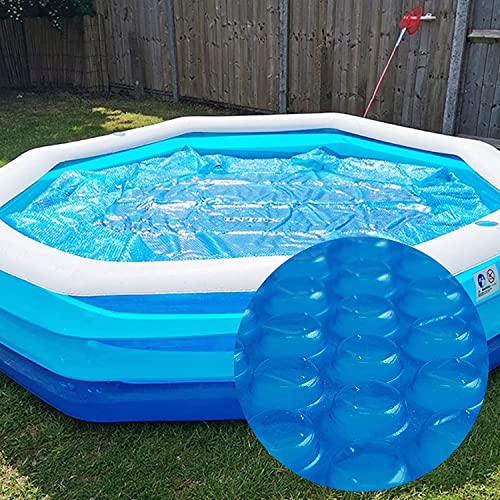 Cobertor inflable redondo para piscina 9ft azul miniatura 1