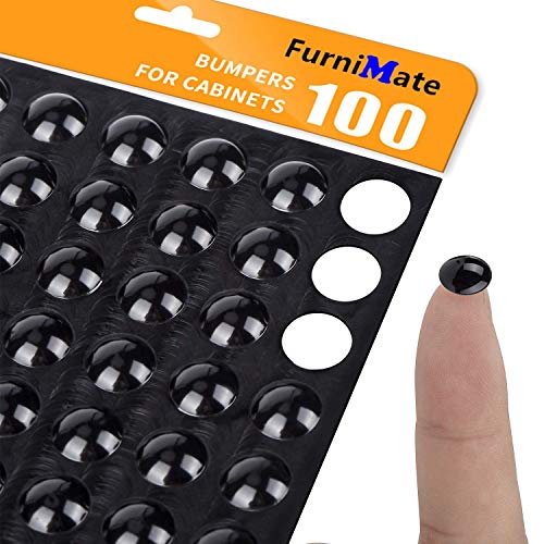 Black Cabinet Door Drawer Bumpers Pads 128Pcs 1/2" + Black Rubber Feet Bumper Pads 10Mm 50Pcs #TOP4