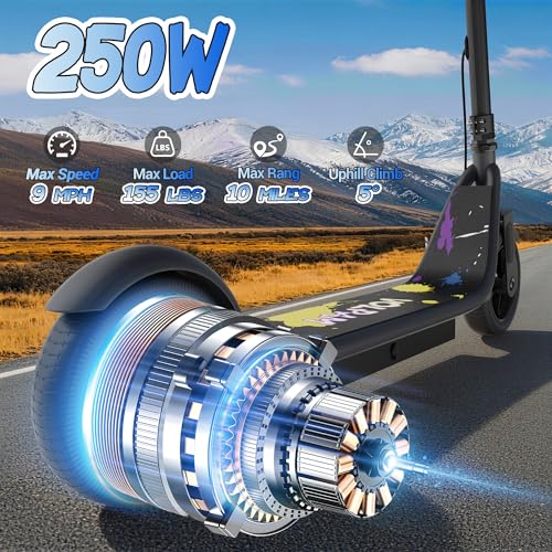 Image of VOLPAM Electric Scooter, 350W /500W /800W /1000W /250W Powerful Motor & 19 /22 / 9 MPH Top Speed, 16-28-10 Miles Long Range, Folding E Scooter Choice