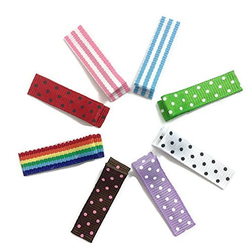 50 Dot Mini Hair Clips 35mm (1.35") in your choice of