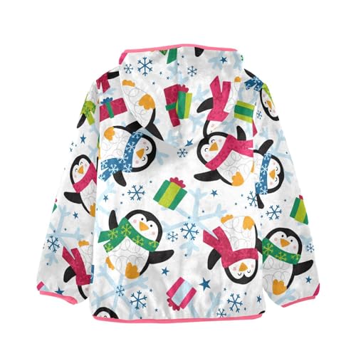 OTVEE Winter Penguins Snowflake Kids Hoodie Jacket Fall Spring Full Zip Warm Outwear Coat2