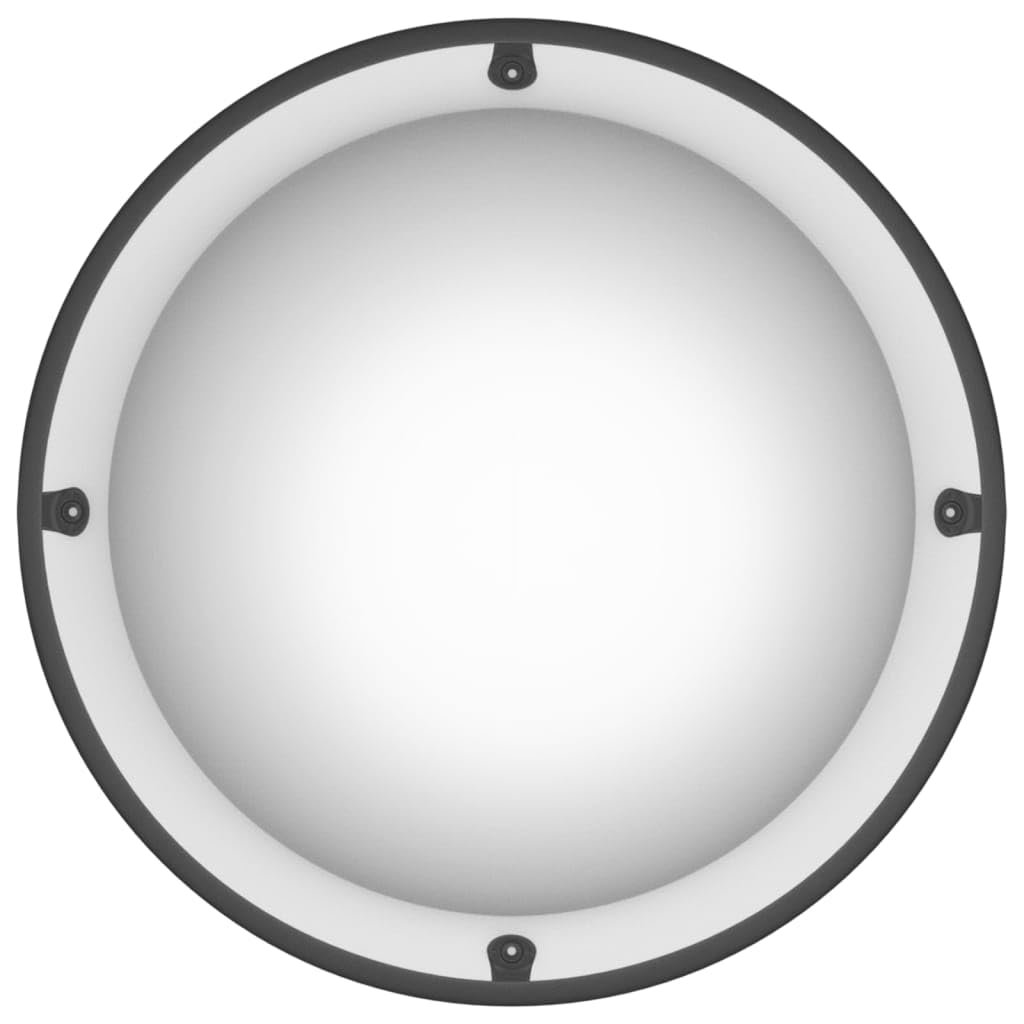 Espejo de tráfico totalmente curvado, diámetro de 40 cm, acrílico para exteriores, espejo de seguridad, gran angular, protección y orientación en obras, aparcamientos y parcelas privadas
