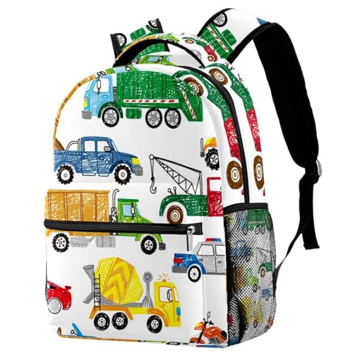 Sac de voyage décontracté imprimé camions pour les sorties en famille le week-end