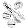10PCS Serving Tongs, Small Kitchen Tongs,XEVOM Stainless Steel small tongs, Appetizer Tongs Ice Tongs Mini Sugar Tongs (5 Inch) - Image 3