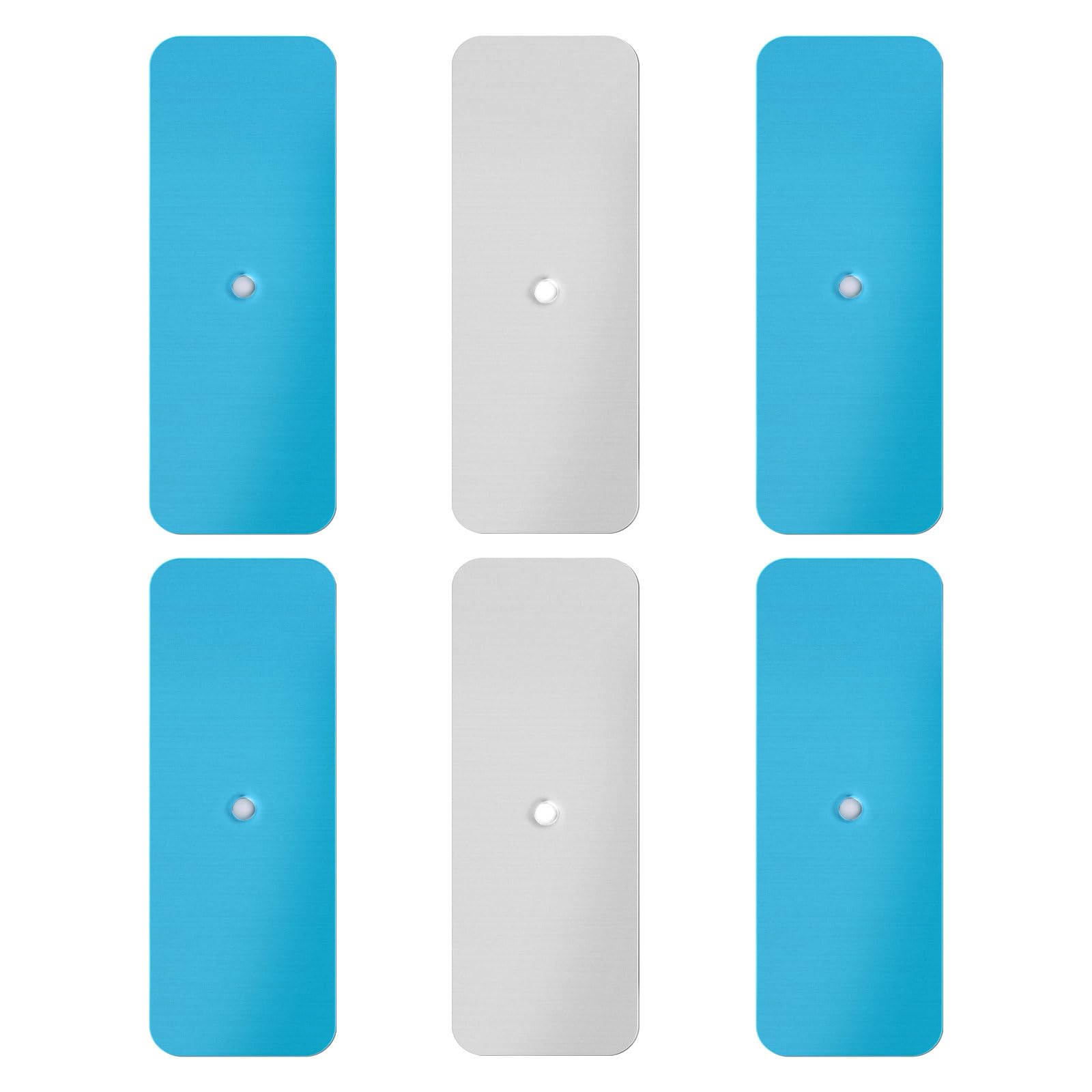 6pcs Metal Adhesive Strips for Magnetic Under Cabinet Lights, Replacement Metal Adhesive Backing Plate Under Cabinet Lights Magnet Sticky for Magnetic LED Lights & Under Counter Lights