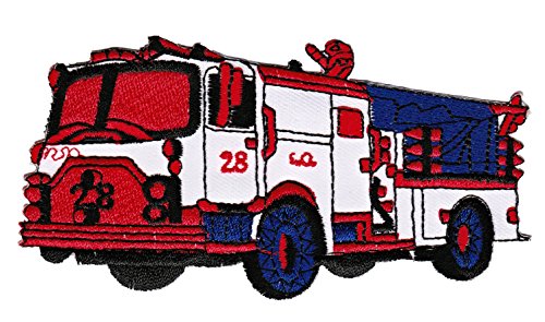 Preisvergleich Produktbild Patch Feuerwehrauto Aufnäher Bügelbild