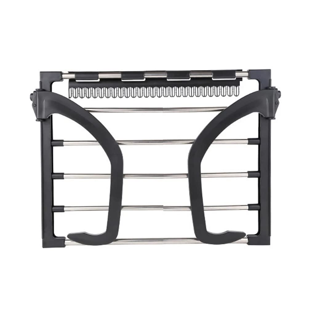 MOBYGKFY Balcony Drying Shoe Rack Folding Window Diaper Drying Rack Laundry Clothes Dryer, Indoor Towel Storage Rack Circular Tube