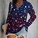 njdxbjwad Symbolic Night Shirts for Women V Neck Loose Fit Womens Long Sleeve Tops 5XL