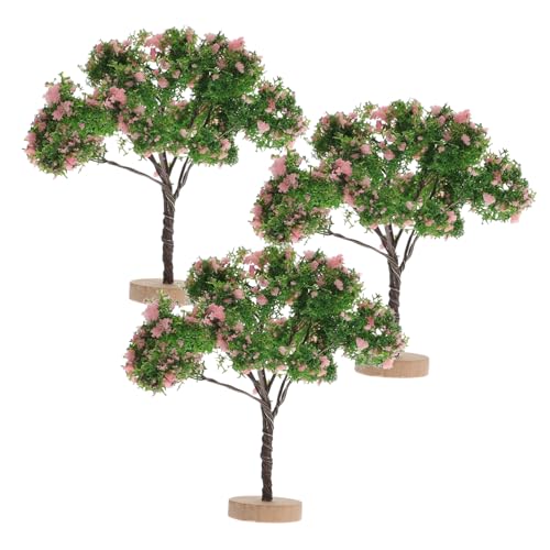 KOMBIUDA 3Pcs Miniature Diorama Trees Realistic Model Scenery for Landscape for Table Decor Lightweight Construction Present for Craft Enthusiasts