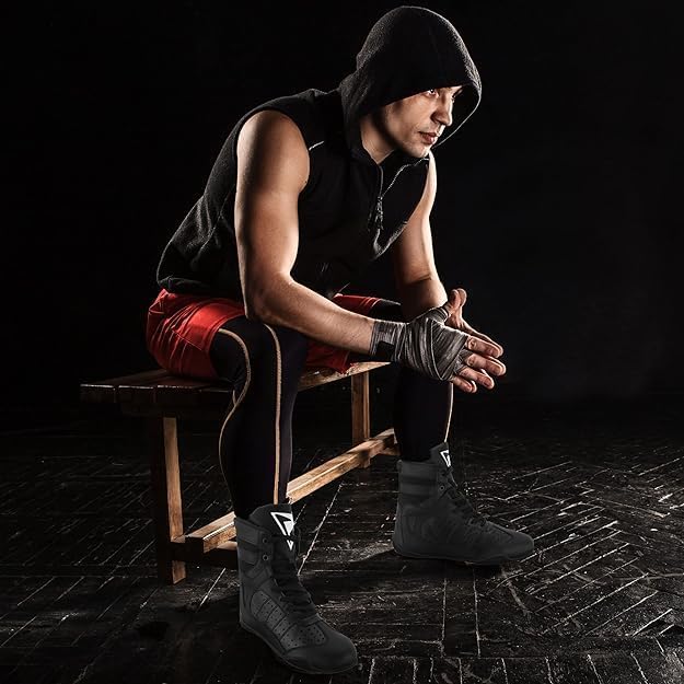 Boxschuhe für Herren, Muay Thai, Kickboxen, Sparring, Teenager, Boxer, Trainer, Kampfkunst, atmungsaktiv, Bodybuilding, Boxstiefel, Größe 38-47
