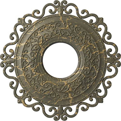 Ekena Millwork CM22ORWHC Ceiling Medallion, Witch Hazel Crackle