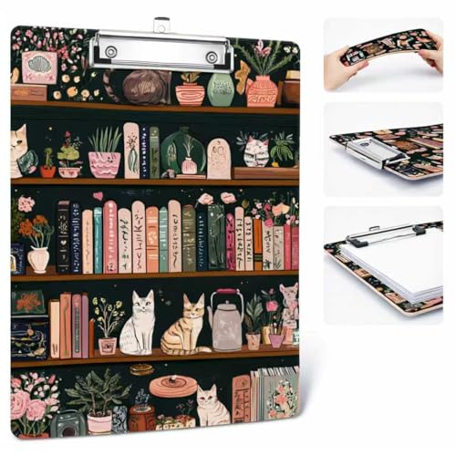 Porte-bloc A4 en plastique décoratif avec clip métal pour bureau et école