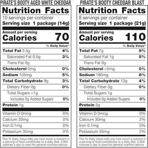 Pirate's Booty Aged White Cheddar and Cheddar Blast Cheese Puffs Variety Pack, 18ct - image 7