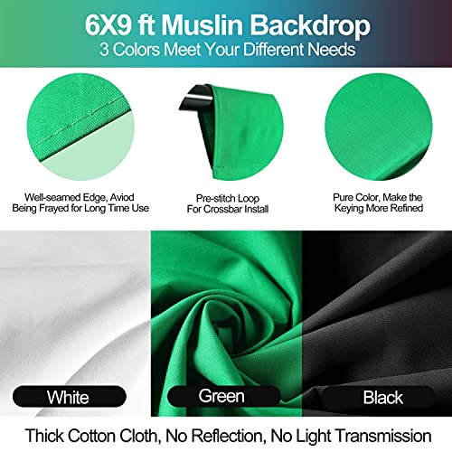 Emart 8.5 X 10 Ft Backdrop Support System, Photography Video Studio Lighting Kit Umbrella Softbox Set Continuous Lighting For Photo Studio Product, Portrait And Video Shooting Photography #TOP4