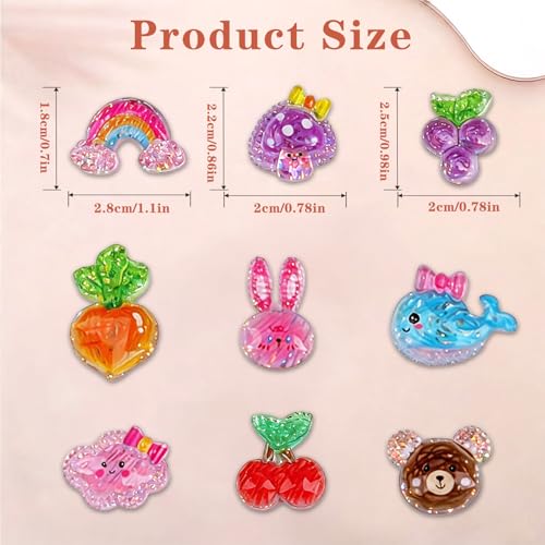 Imanes decorativos de animales y frutas 9 piezas miniatura 2
