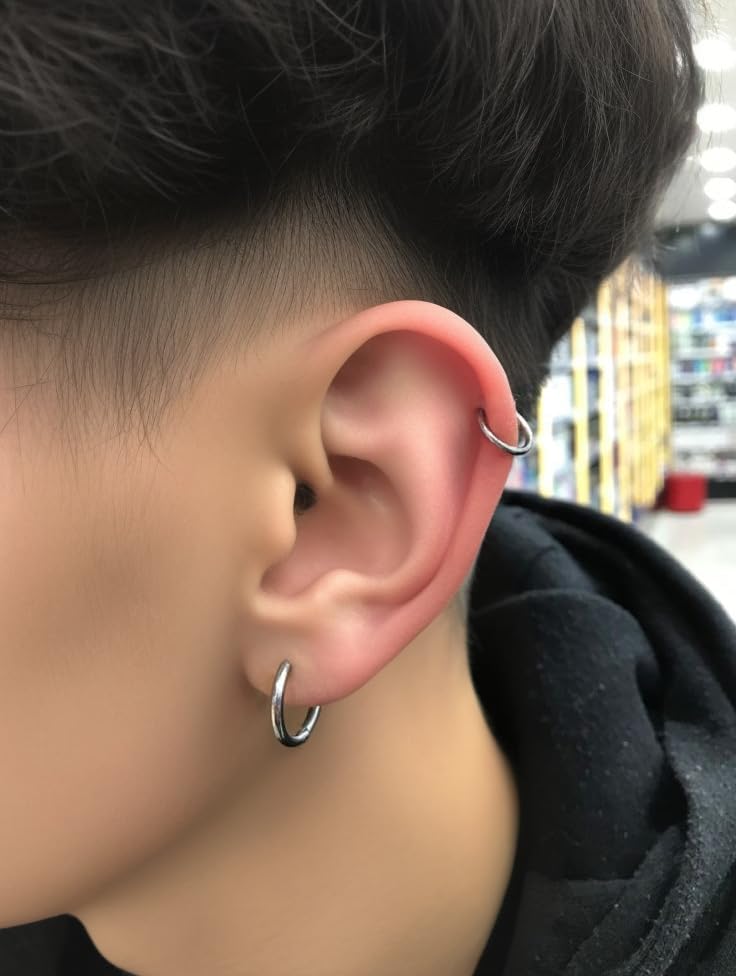 10-12Pcs 18G 20G Nose Rings Studs Hinged Hoop Nose Ring for Women Men Corkscrew Bone L Shaped Nose Studs Hypoallergenic 316L Surgical Steel Nose Piercings Jewelry Small Silver Gold - Image 5