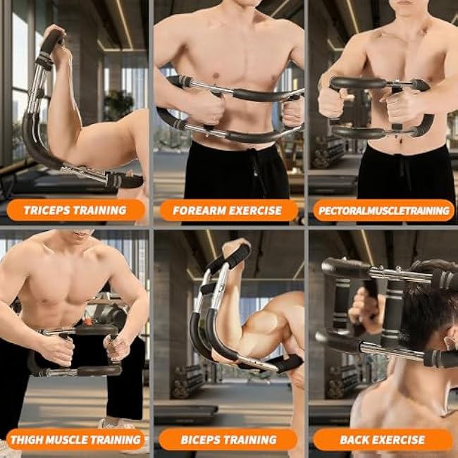 Twister Arm Trainer Adjustable Chest Workout Equipment Set for Men & Women, Portable Power Twister Bar Forearm Triceps Arm Hand Enhanced Exercise Strengthener at Home Gym Fitness Training Equipment