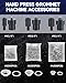 weyleity Heavy Duty Hand Press Grommet Machine | 3 Dies Grommet Tool Kit (#0, #2, #4) with 1500Pcs Silver Grommets, Ideal for Banner, Awning, Signs, Curtains, Industrial Eyelet Grommet Machine