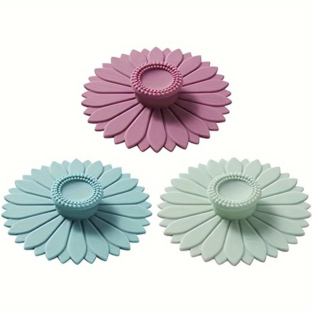 Hndhbfgrt 3Pcs 10.5cm Silicone Drink Cup Lids Anti-Dust Reusable Mugs Covers Cute Coffee Mug Lid Creatively Round Design