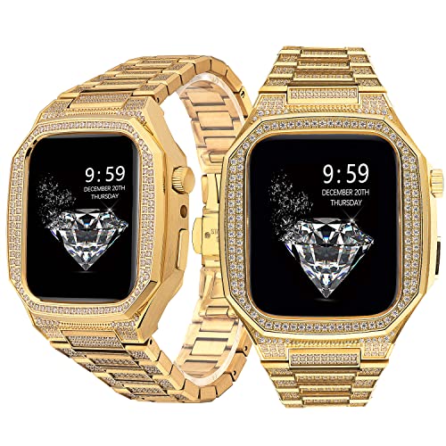 Bracelet pour Apple Watch Series 6 SE 5 4 44 mm et iWatch 7 45 mm en acier inoxydable CZKE