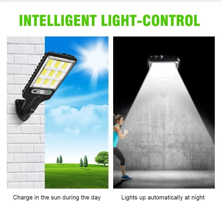 kh Solar Street Lights Outdoor Solar Lamp Motion Sensor With 3 Light Mode Waterproof Motion Sensor Security Lighting Solar Lights (Street 5 Watt)(Plastic)