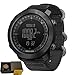 WJJ wasserdichte Taktische Uhr, Herren-Smartwatch Mit Höhenmesser/Barometer/Barometer/Kompass-Funktion 1,8-Zoll-LED-Hintergrundbeleuchtung Für Bergabenteuer,Schwarz