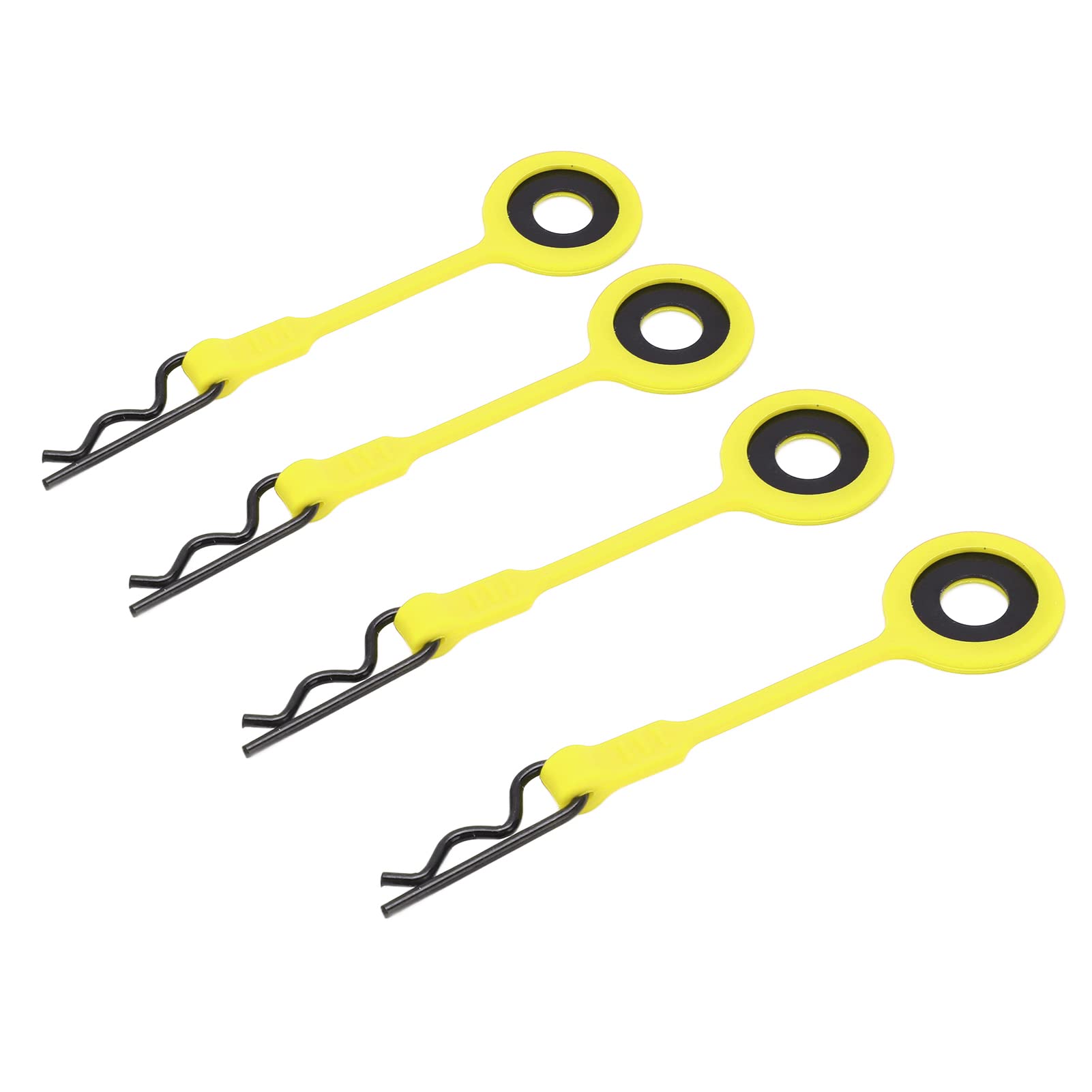 RASTKY RC Body Clips Pins for 1/10 Model Car -RC Car Body RetainerClips - 4PCS (Yellow)