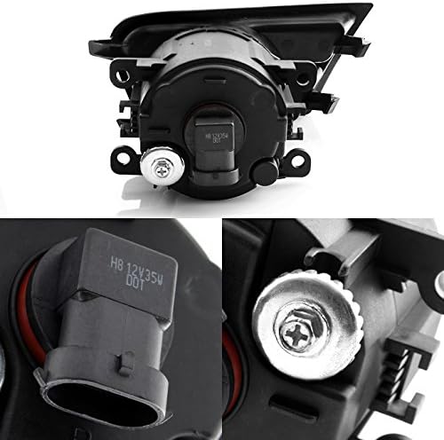 AKKON - For 10-12 Ford Mustang Black Bezel Clear Lens Bumper Driving Fog Light W/Switch + Harness + Bulbs