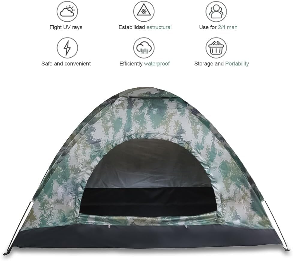 Carpa de campaña impermeable dome para 4 personas miniatura 6