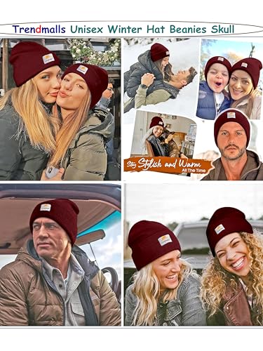 Image of TRENDMALLS Mens /Women /Kids Cap Unisex Hat Knit Cuffed Beanie