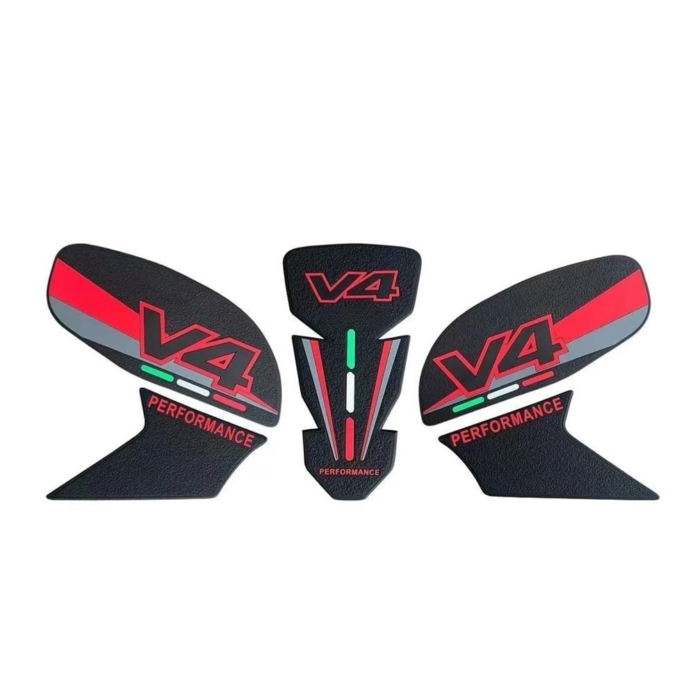 Tapis Traction réservoir d'essence Moto Tampon De Réservoir Moto Accessoires Carburant pour Panigale V4 V4S pour Street Fighter 2025 Protecteur Latéral Antidérapant pour Gaz Et Huile