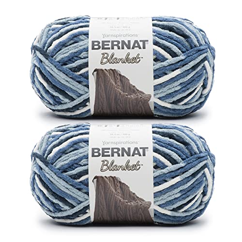 Bernat Blanket Faded Blues Yarn - 2 Pack of...