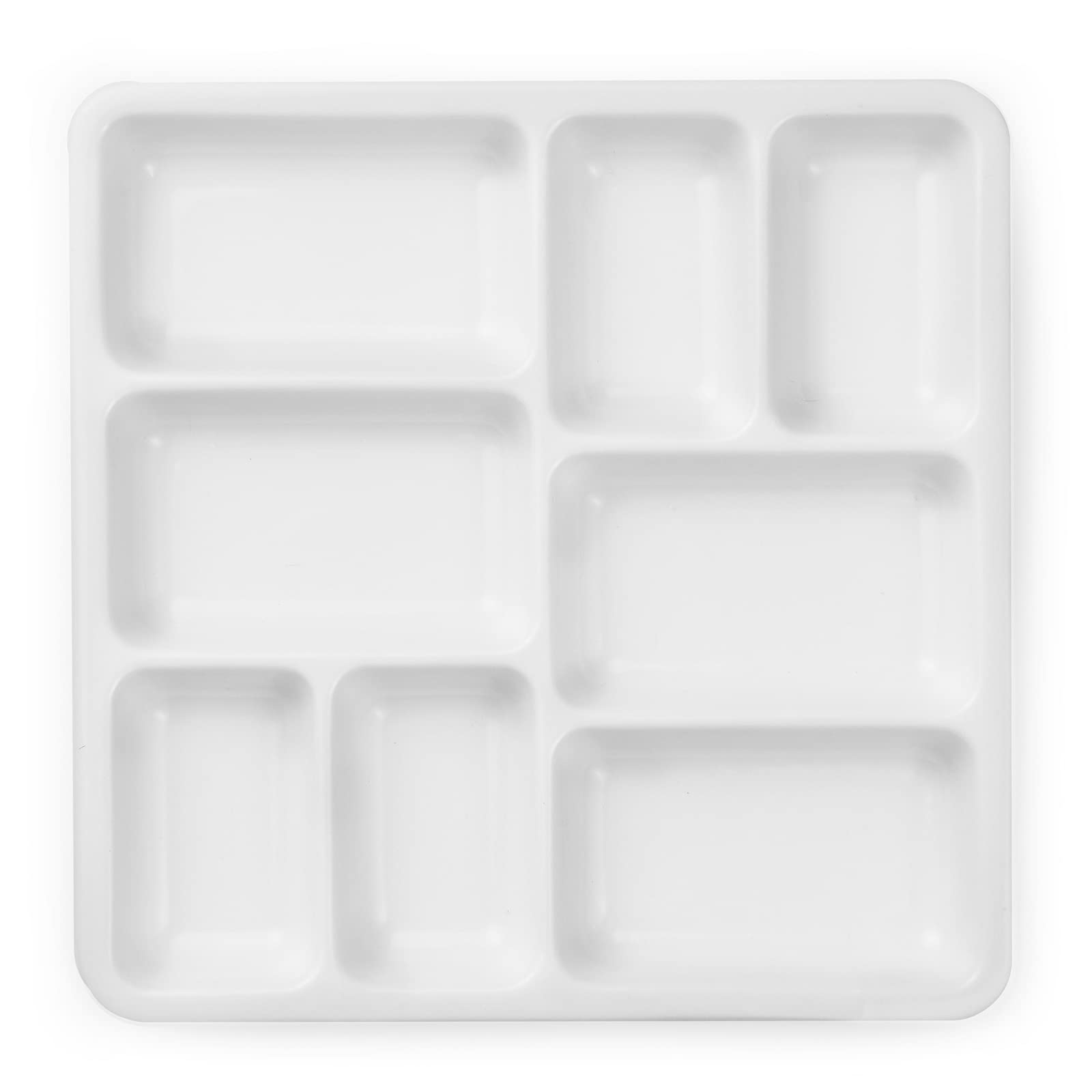 meeden 8-well ceramic artist paint palette square porcelain watercolor palette white ceramic mixing tray for gouache painting oil painting acrylic painting amp tempera painting 734 734 0934