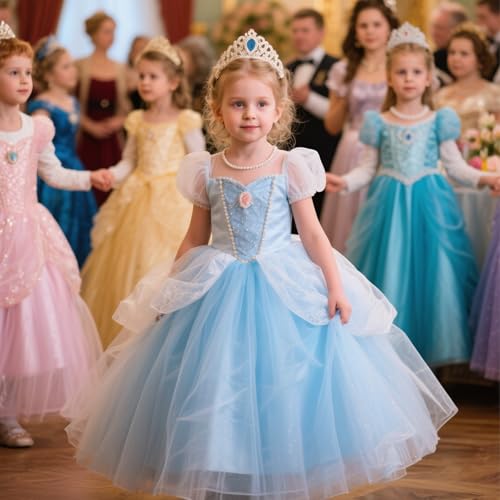 baotongle Girls Petticoat Underskirt with 3 Hoops Full Slip Girls Petticoat Crinoline Skirt for Halloween Party Daily Dress3