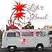 Pegatina Promotion Life's a Beach Spiaggia Palme Sole Mare, 50 cm, Adesivo per auto, Surf Kite Surf, Acqua, Fun Sea