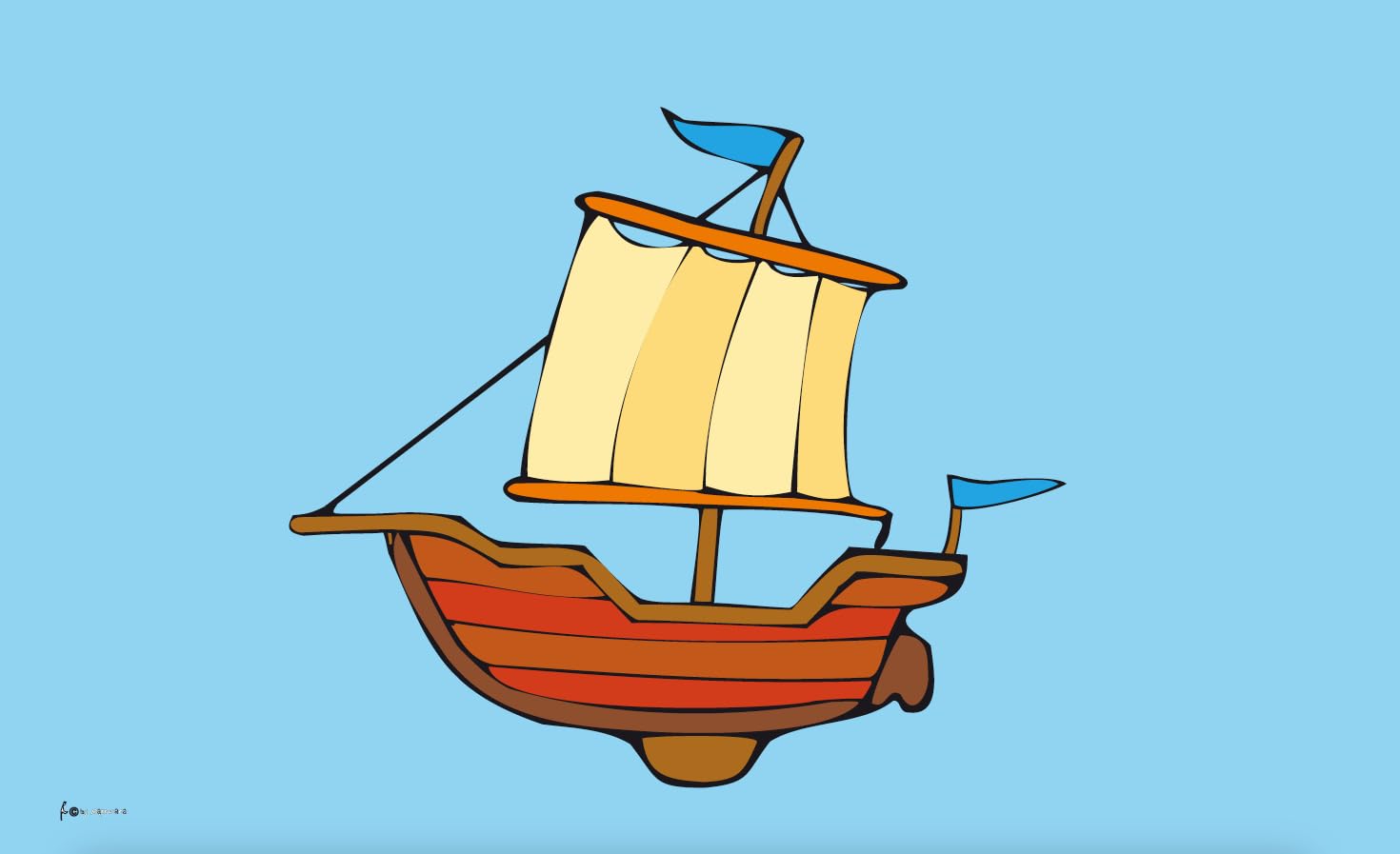 Drapeaux pour enfants qui transforment un simple bateau en navire de jeu