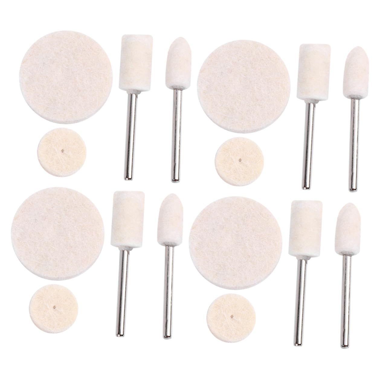 129pcs Wool Felt Buffing Wheel Set Polishing Pads Metal Polishing Tools for Rotary Drills Jewelry and Metalwork