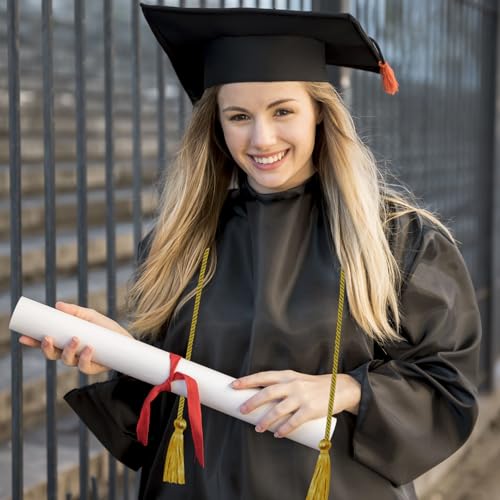 Image of Graduation Honor Cords Antigue Gold Yarn Cords with Tassels for Graduation Students