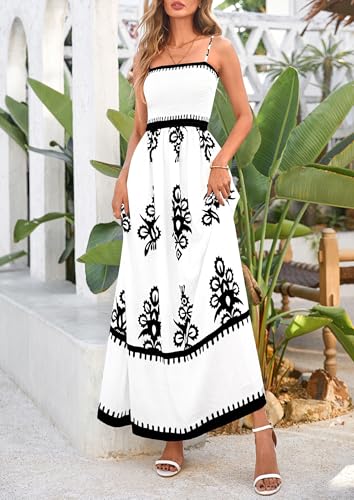 Image of PRETTYGARDEN Women's Summer Boho Maxi Dress Floral Sundresses