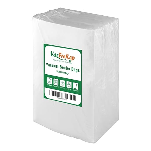 VacFreKep 100 Bolsas 30x40cm Bolsas Envasar al Vaci Vacio Alimentos Bolsas de Vacío de Alimentos,Bolsas para Envasar al Vacío Envasado al Vacío para Alimentos Sin BPA